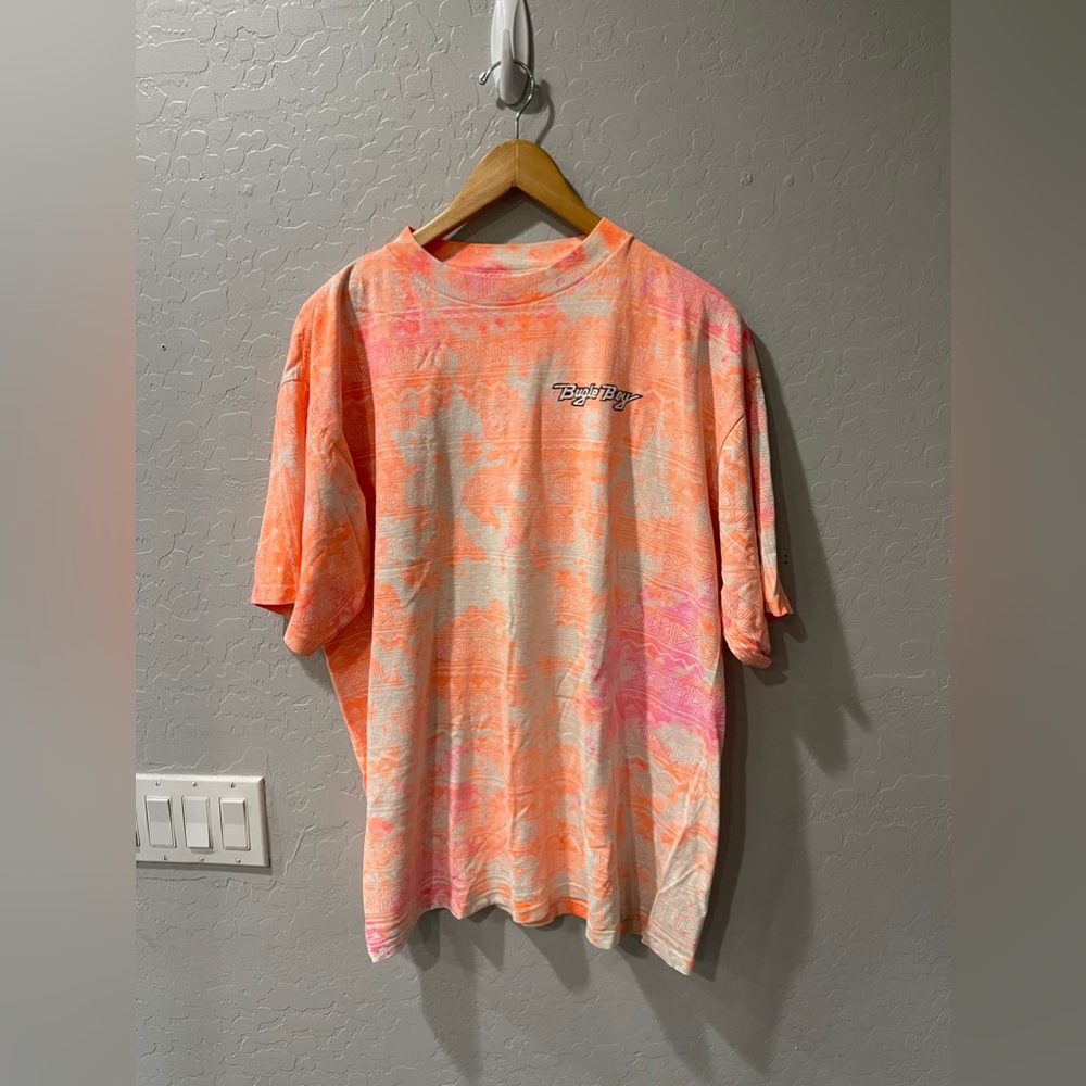 Rare Vintage Bugle Boy Abstract Shock AOP SS Shirt Size XL